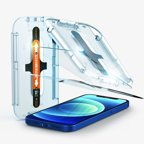 AGL01791 - iPhone 12 Pro Max Screen Protector EZ FIT GLAS.tR SLIM showing the tray